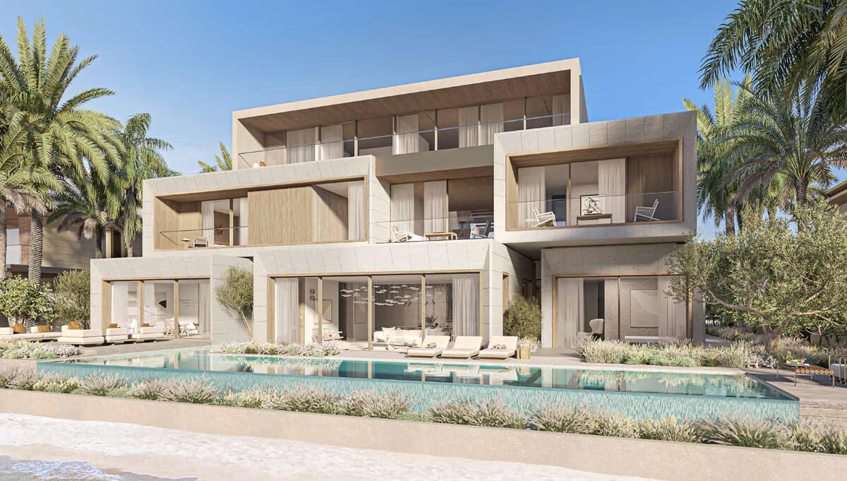 Elegant waterfront villas on Palm Jebel Ali